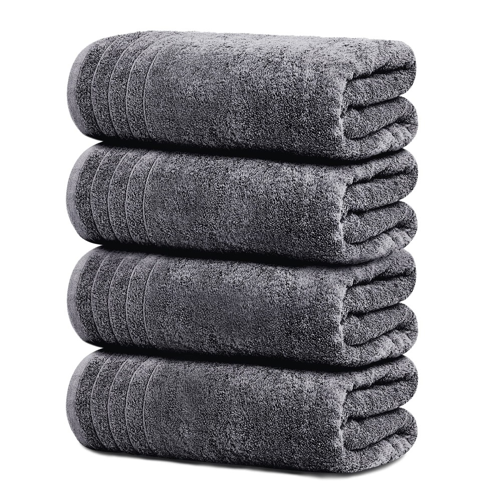 Extra Large 100% Cotton Bath Towels 30x60 Inches 4-Pack
