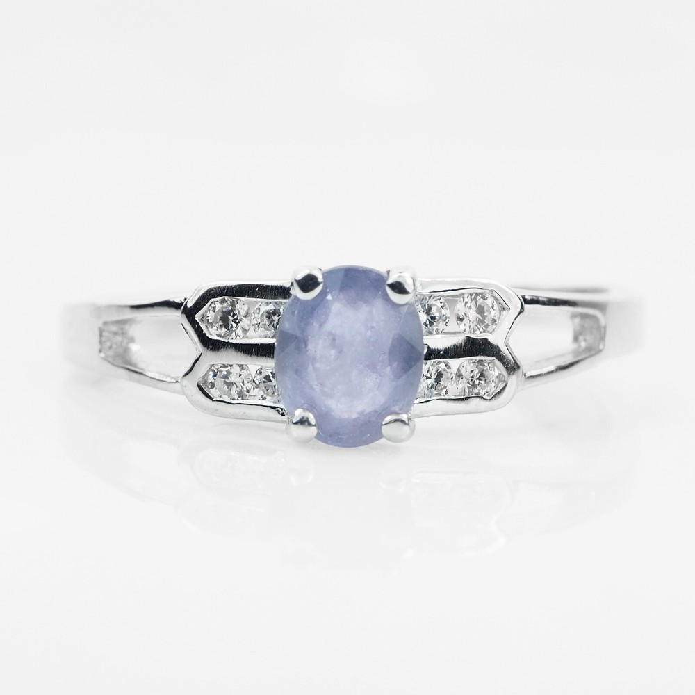 Limited Time Offer! Charming Violet Sapphire 0.50Ct 925 Sterling Silver Rings-image