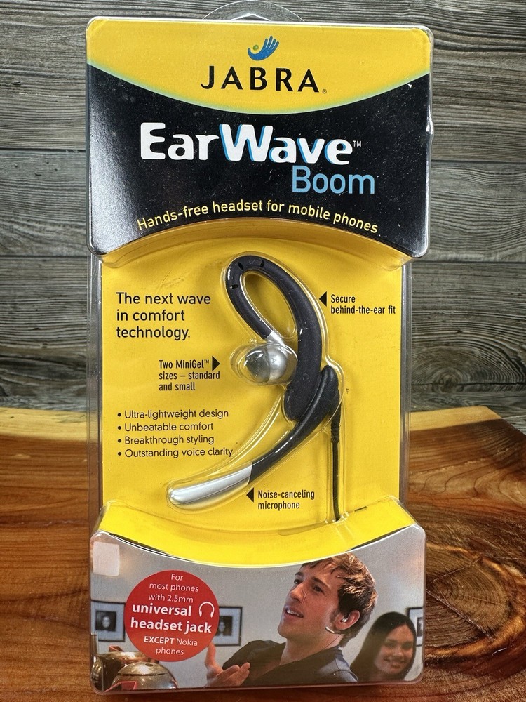 Verizon Wireless Jabra Earwave Boom Headset 2.5 mm Jack For Cell Phones