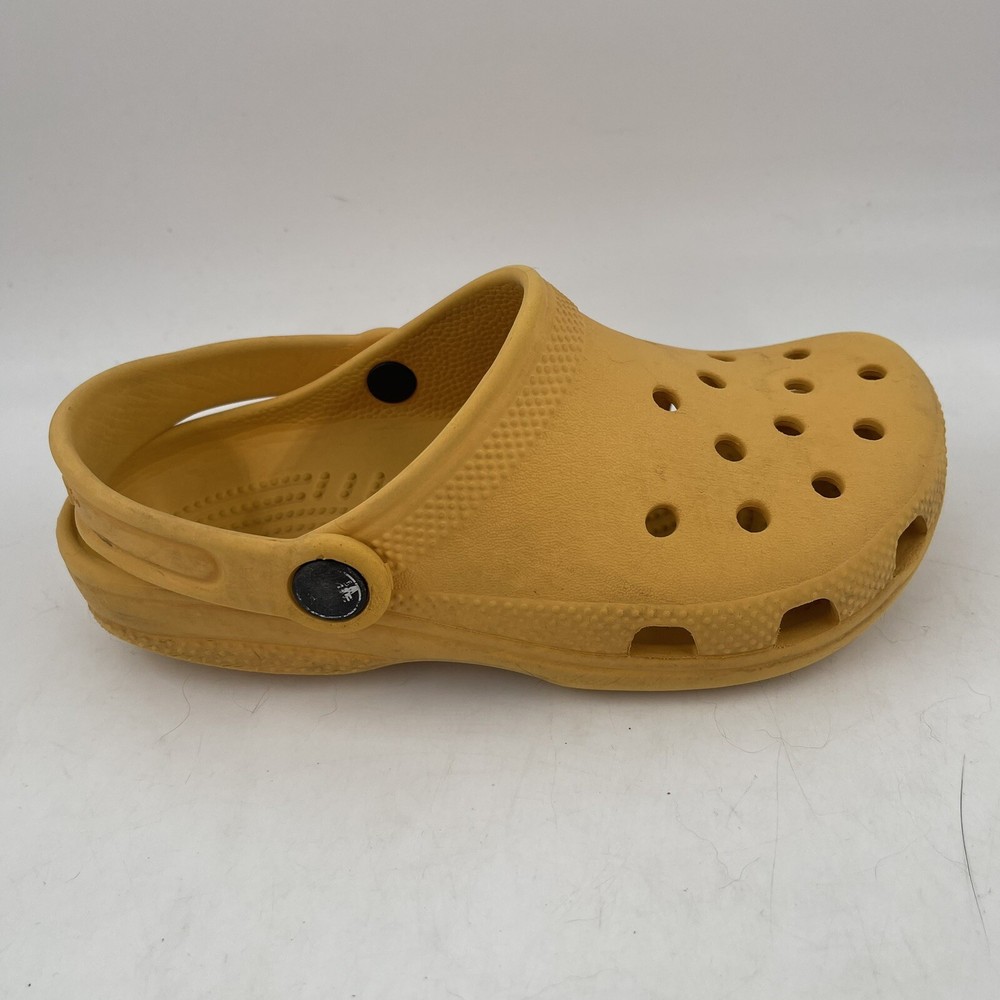 Crocs Unisex Kids Classic Clog Marigold Comfort Shoes - Size 1 Junior (J 1)