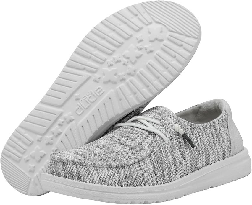 Hey Dude Wendy Sox Women's Shoes Women Slip-on Loafers | Glacier Grey 40078-1HD