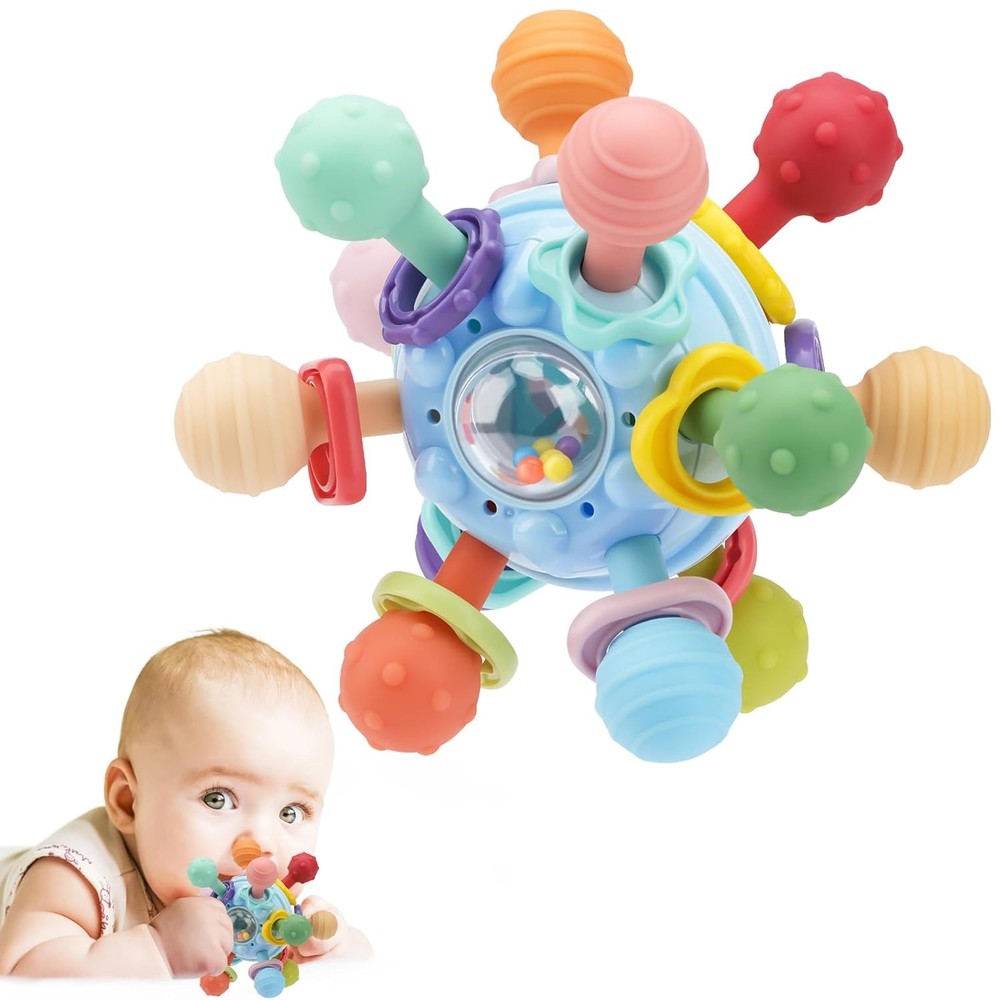 Baby Montessori Sensory Toys for 0-6 6-12 Months, Baby Teether Teething Toys for