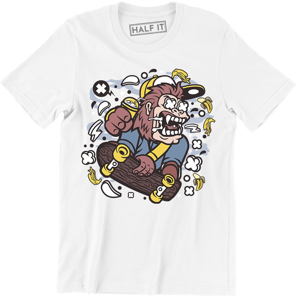 Gorilla Skateboard Skater Modern Streetwear T-Shirt for Men Gift for Son