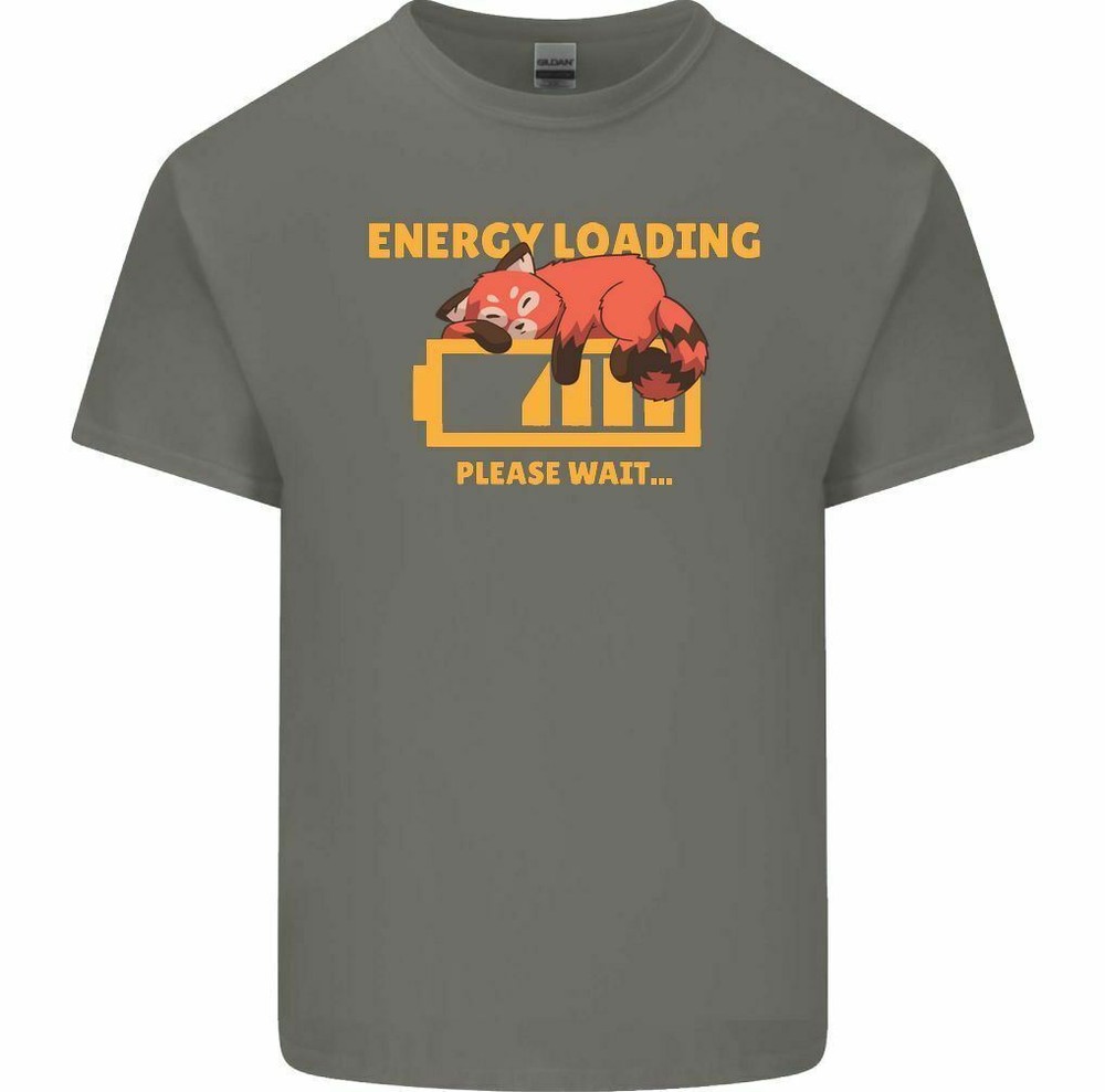 Sleeping Fox Energy Loading Men's Funny T-Shirt