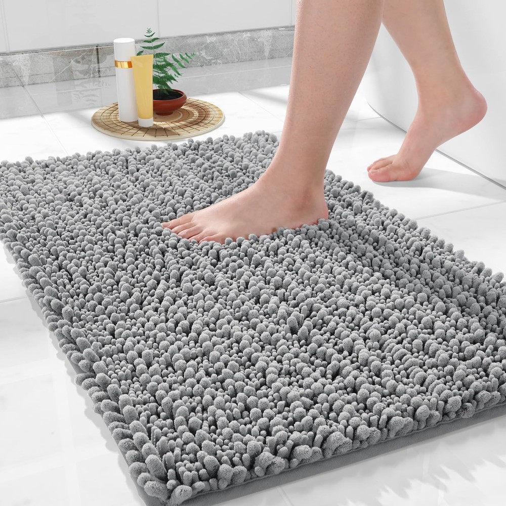 Luxury Soft Chenille Bath Mat 32x20 Super Absorbent Shaggy Rug
