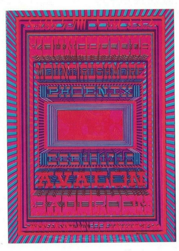 Vintage 1968 Youngbloods Mt Rushmore Avalon Ballroom Family Dog Postcard FD-106 NM B-9