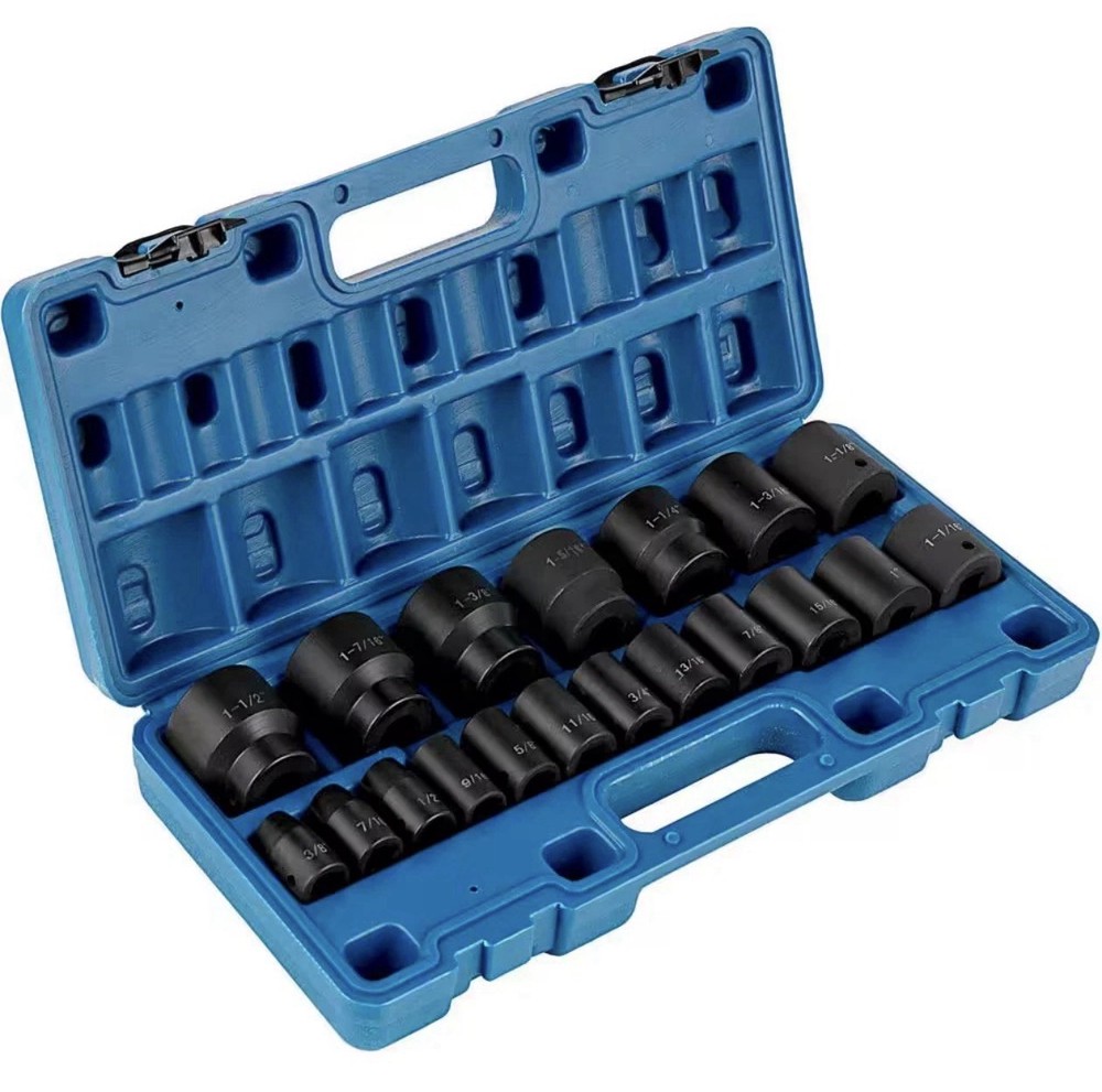 Impact Socket Set 1/2 Inches 19 Piece VEVOR NEW Standard Socket Assortment