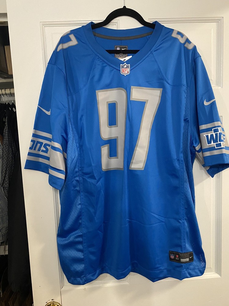 Aiden Hutchinson #97 Detroit Lions AUTHENTIC NIKE GAME ON FIELD JERSEY 2XL NEW