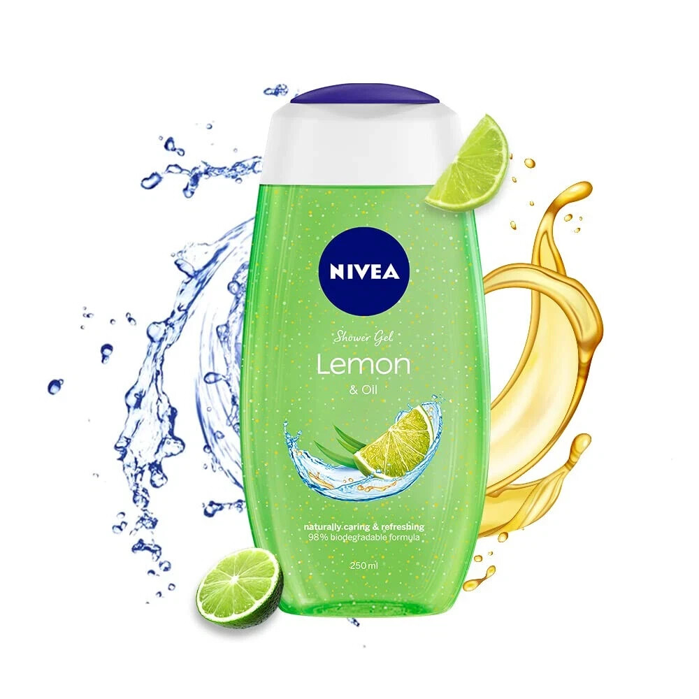NIVEA Refreshing Lemon & Oil Shower Gel for Soft Skin 250ml