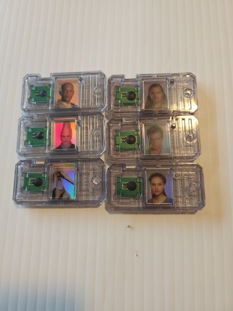 Star Wars - Comm Talk Chip Bundle x 6 Windu,obi, Padre, Qui-gon, Ki-adi, Droid