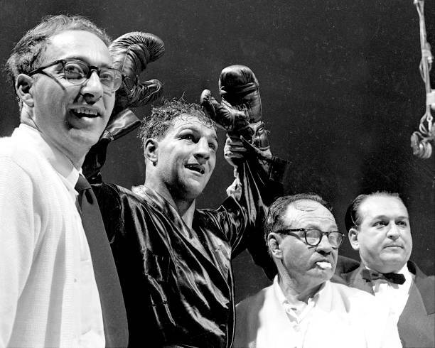 Rocky Marciano is victorious over Ezzard Charles New York Old Photo