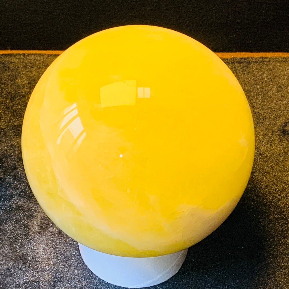 Discover the 11.41LB Natural Rainbow Citrine Quartz Sphere Crystal Ball for Healing and Spiritual Energy Enhancement
