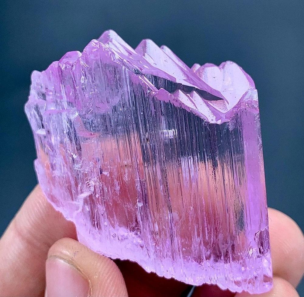 246 Carat Natural Pink Etched Kunzite Crystal From Afghanistan