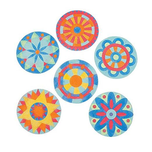 Mandala Sand Art Kits for Kids, Makes 24-5