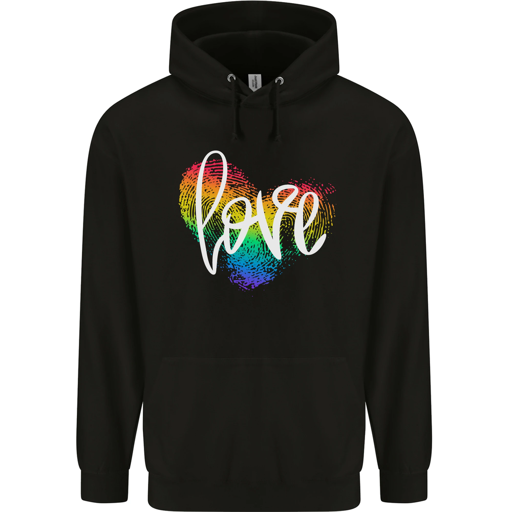 LGBT Love Gay Pride Day Awareness Mens 80% Cotton Hoodie-image