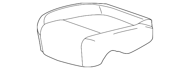 Genuine GM Medium Titanium Passenger Side Rear Seat Cushion Cover 95083374