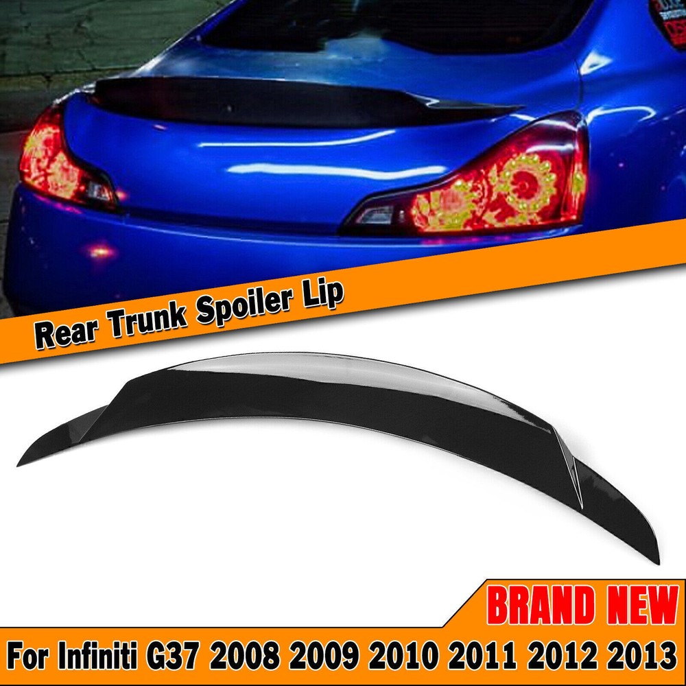 2008-2013 Infiniti G37 Q60 2-Door High-Kick Trunk Lip Spoiler - Black