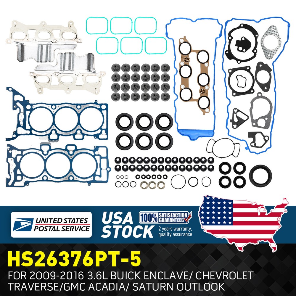 Full MLS Head Gasket Kit HS26376PT-5/ES72274 for Chevy Buick GMC 2009-2016 3.6L V6
