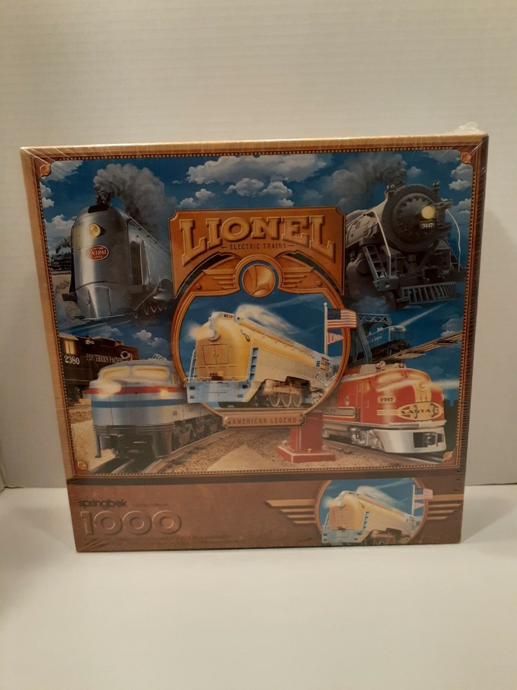 Springbok LIONEL ELECTRIC TRAINS 1000 Piece Jigsaw SEALED Puzzle Legend Santa Fe