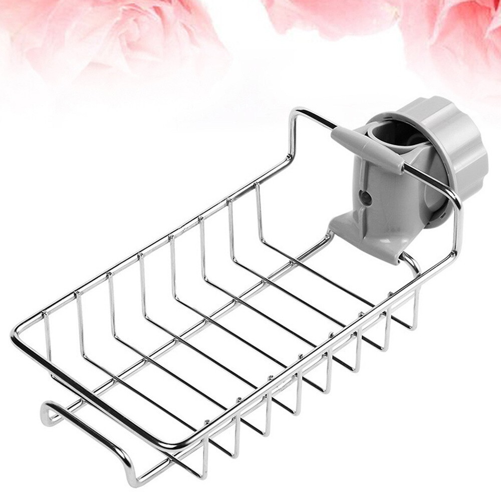 Faucet Splash Guard Kitchen Sink Sponge Holder Drainer Organizer