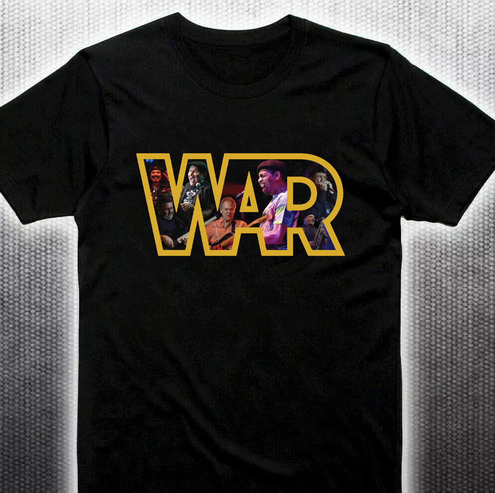RARE! War Band logo Black Cotton Shirt FULL size S-5XL Unisex IA812