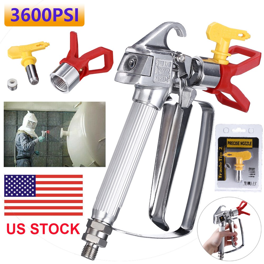 For Sprayers 3600PSI Airless Paint Spray Gun w/ 517 Tip Nozzle Guard US Stock