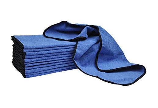 390 GSM Ultra Soft Premium Microfiber Towels – Lint & Streak Free – Blue