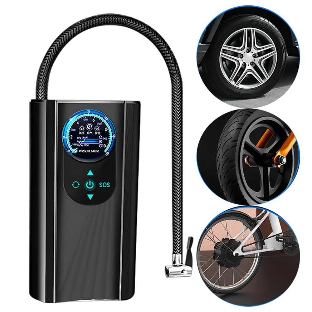 12V Wireless Car Air Pump USB Rechargeable Tire Inflator Portable Compressor