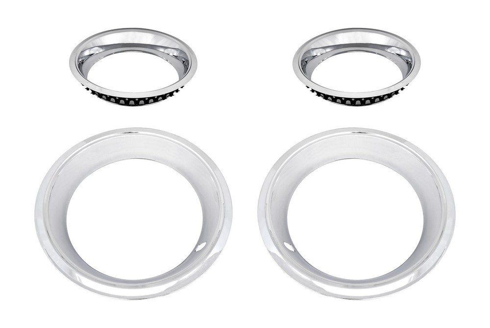 JEGS Stainless Steel 15-Inch Rally Trim Ring Set for 1968-1982 Chevy Corvette