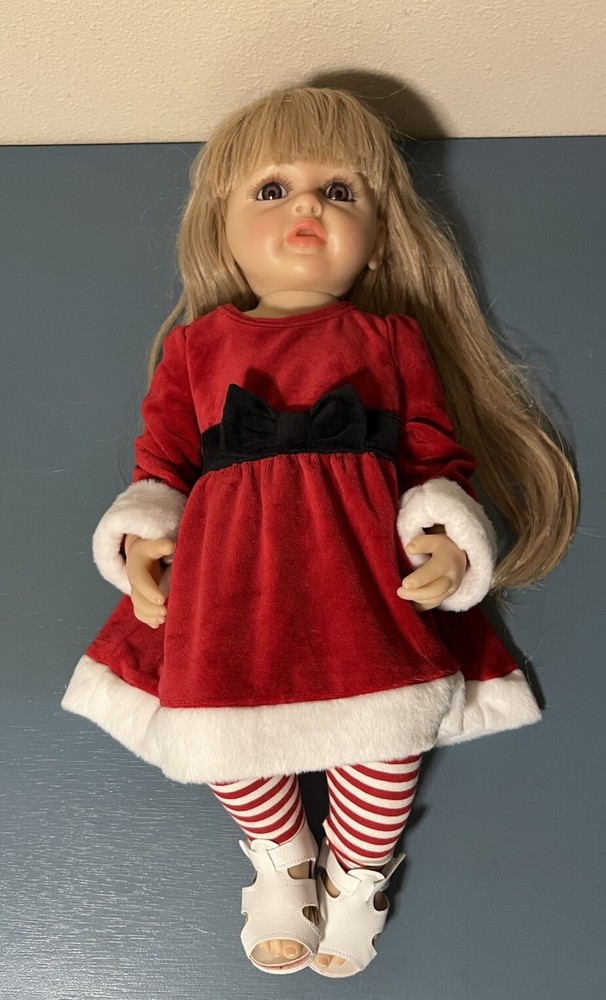 Reborn Baby Doll Girl 22 Inch Silicone Blonde Hair  2189