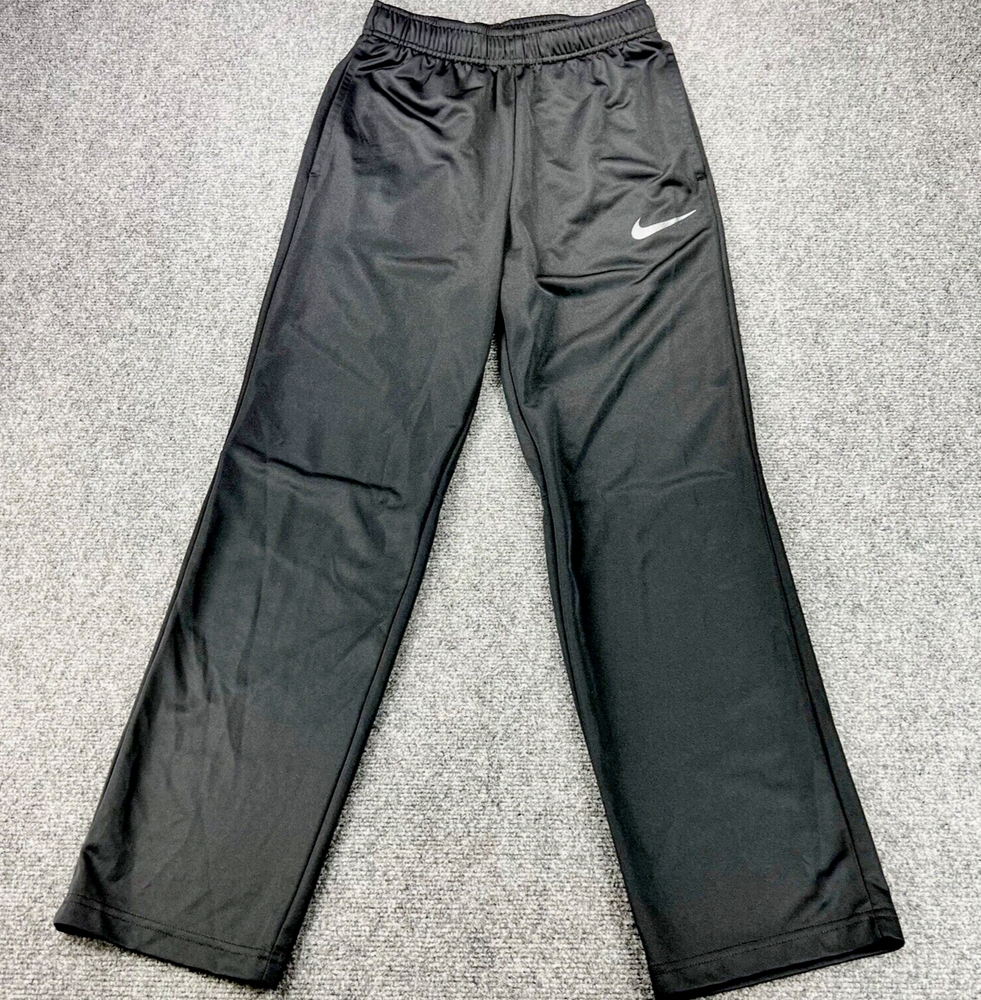 Nike Dri Fit Joggers Mens Small Black Performance Track Training Pants Swoosh
