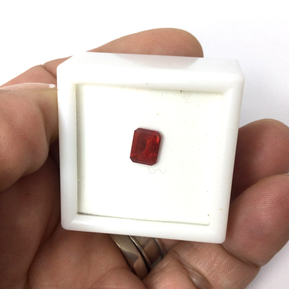 JTV 1.00CT Red Andesine Labradorite 8x6mm Rectangular Gemstone Jewelry Making