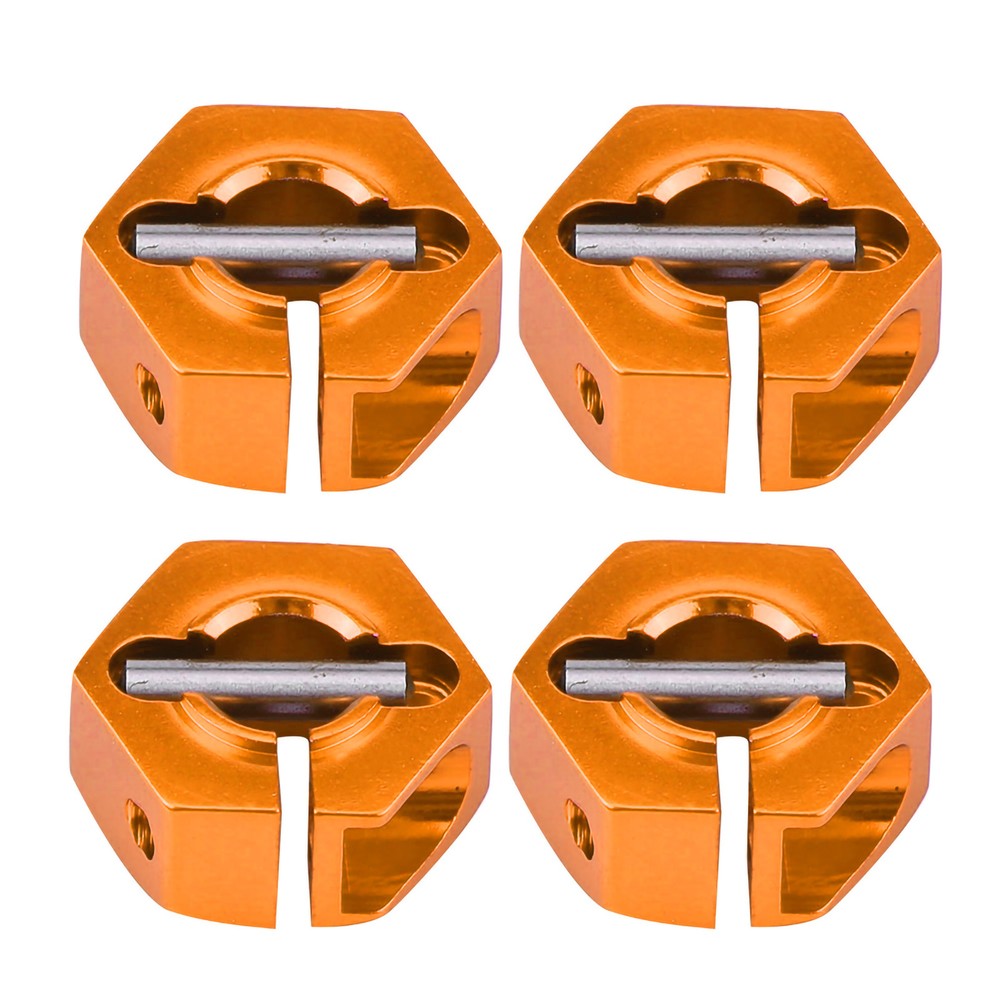 (7mm Golden Orange)12mm Universal Wheel Hex Hub Adapter For HSP Sakura 1/10 GD
