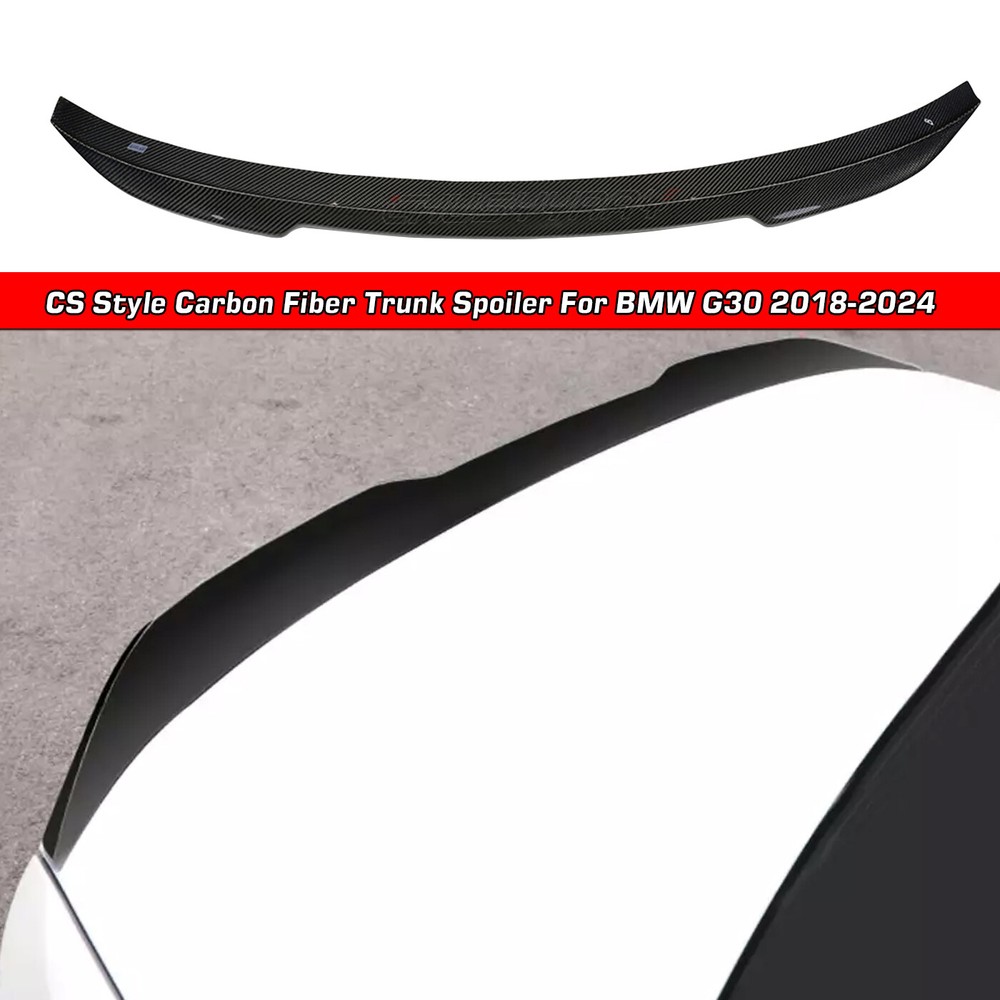 BMW 5 Series G30 2018-2024 CS Style Carbon Fiber Trunk Spoiler Wing