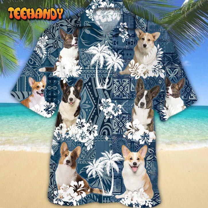 Cardigan Welsh Corgi Hawaiian Shirt 3D Full Print Dog In Hawaii Shirts