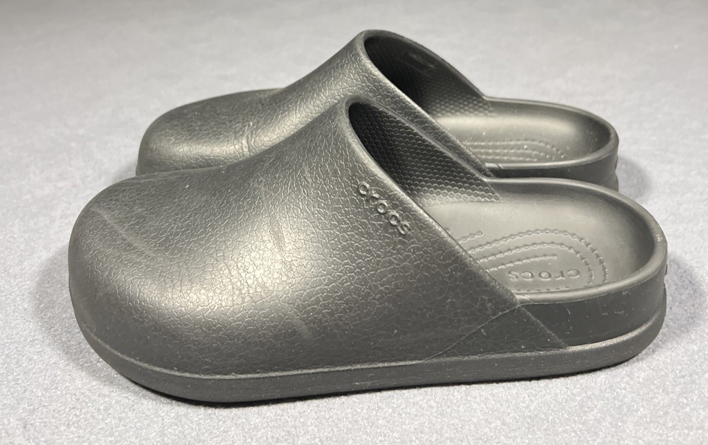 Crocs Dylan M5 W7 Black Slip-On Comfort Loafers Sandals Mule Clogs