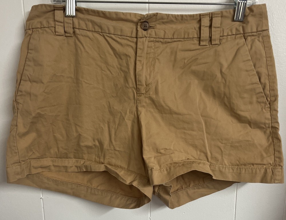Ann Taylor Loft Womens Size 8 Beige Cotton  Chino Style Shorts 4” Inseam