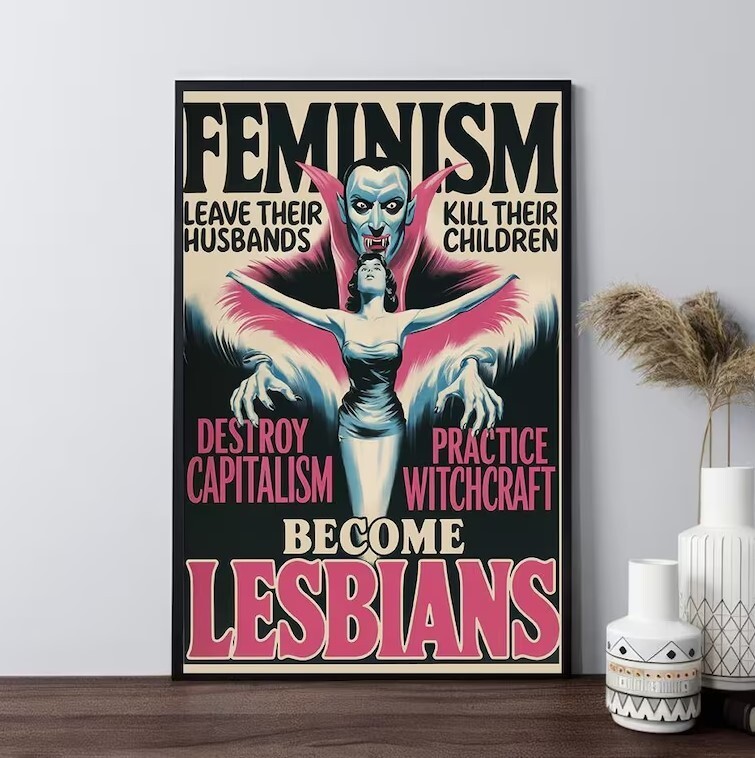 Retro Feminist Art Poster - Vintage Feminism Wall Decor