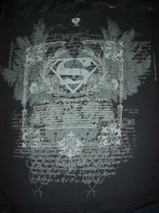 SUPERMAN DC Comics The Man Of Steel Logo Black 2XL XXL Super Man T-Shirt