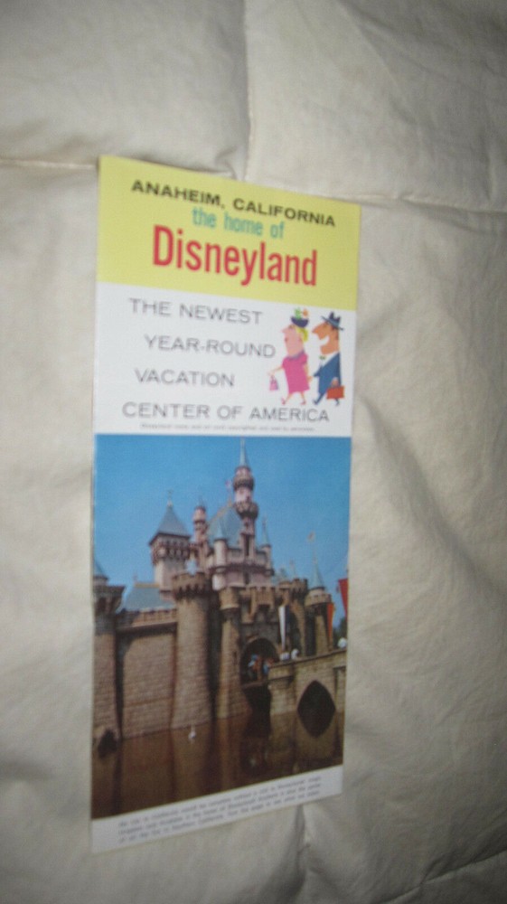 Vintage 1960s Disneyland Anaheim Vacation Brochure Original Disney California  