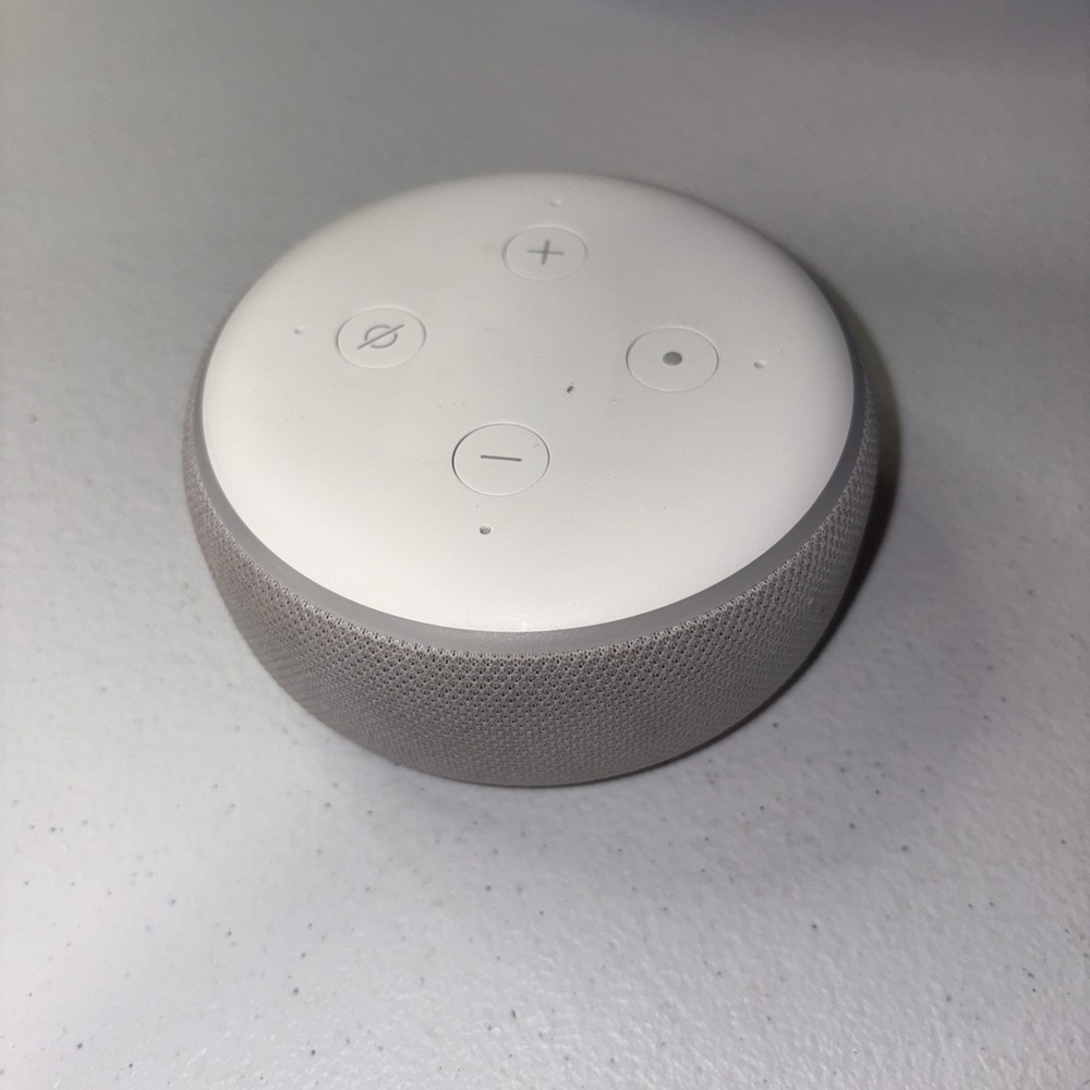 Amazon Echo Dot 3rd Gen Smart Speaker White C78MP8 No Cord Works Tested