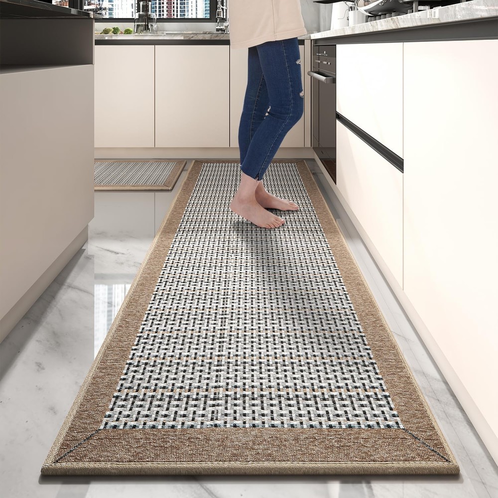 Non Slip Kitchen Rugs Set of 2 - Extra Large 2.5x6 ft + 20x32 in Runner Rugs for Floor