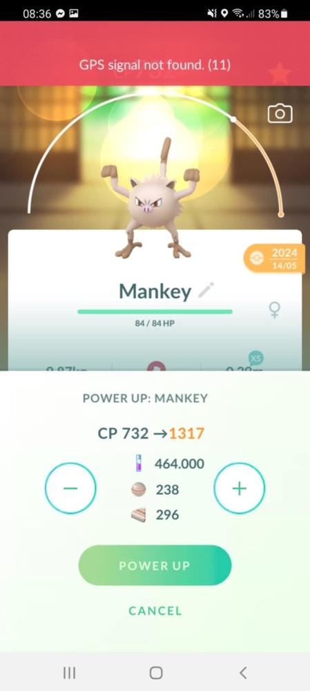 Level 50 Mankey with 3 Powerful Moves  
