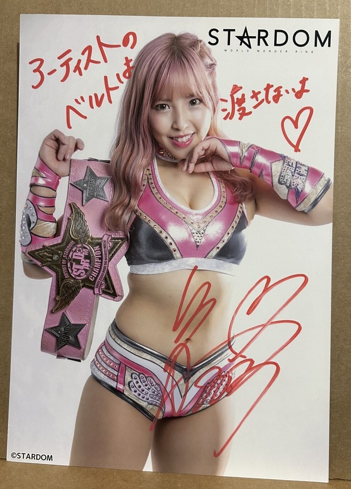 Mina Shirakawa Autograph Signed Artist Of Stardom Inscription Photo AEW NJPW ❤️
