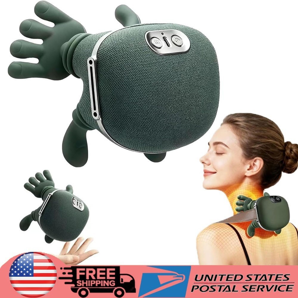 Neck Massager with Heat, Simulated Human Hand Neck Massager Wireless, Ergonomic
