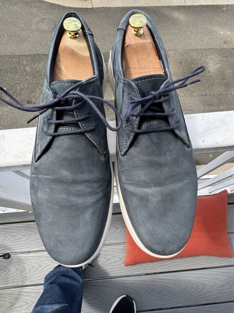 Steve Madden Size 11 CLAY Navy Blue Leather Lace Up Oxfords New Mens Shoes