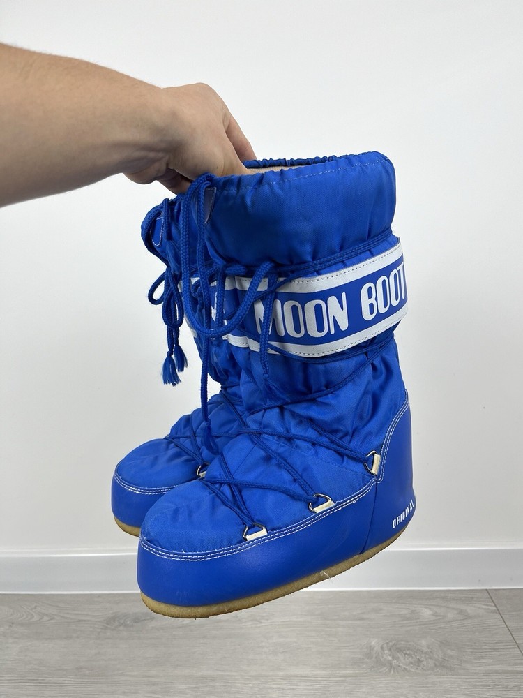 Tecnica Moon Boot Y2K Puffer Blue Snow Boots for Women EU 35-38