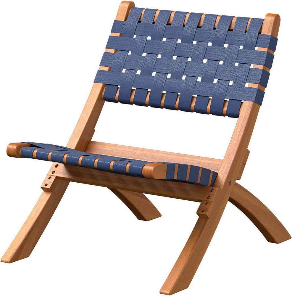 Low-Profile Acacia Folding Chair for Indoor & Outdoor Use - Portable & Durable