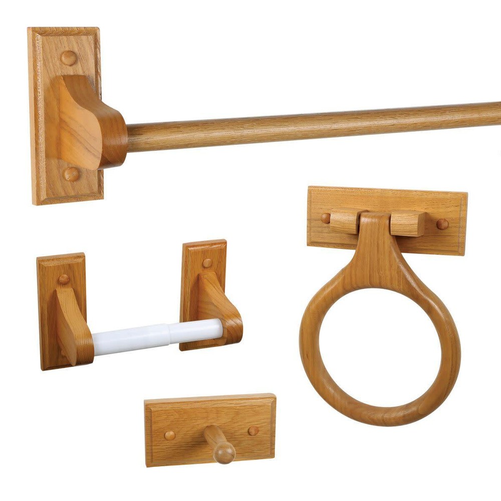 Design House 561258 Bathroom Accessory Set - Wood