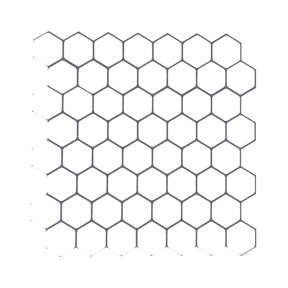 12x12 White Hexagon Peel and Stick Tile Backsplash for Easy Installation